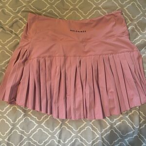 dusty pink skirt